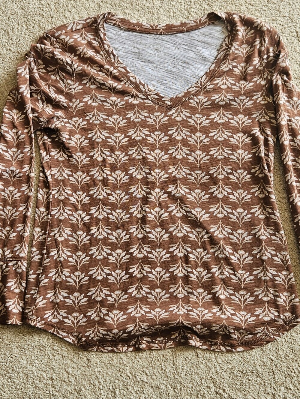 Brown Thistle Print Shirt